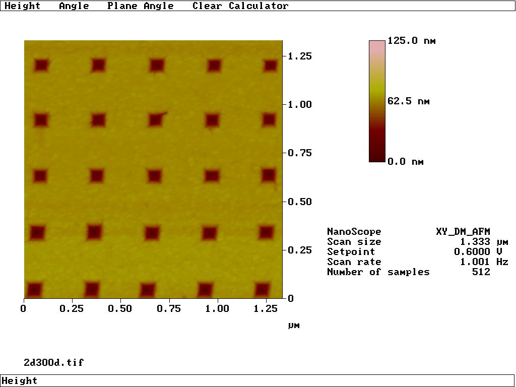 NANOSENSORS™ 2D300 pitch standard topography image